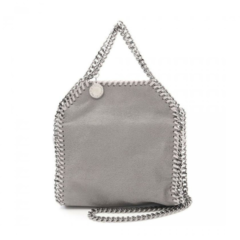 【日本直送】中古Stella McCartney[AB]Falabella Tiny 鏈條肩包 人造皮 灰色 兩用款
