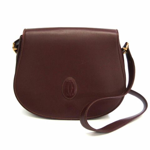 Cartier Must 女士皮革單肩包 Bordeaux