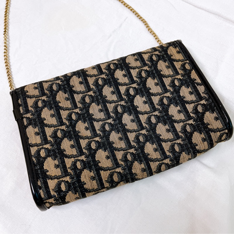 Dior 經典老花鏈條包 vintage 古董中古包-12