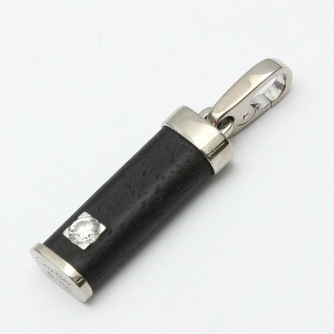 拋光卡地亞黑木鑽石魅力 18K 白金 BF558584