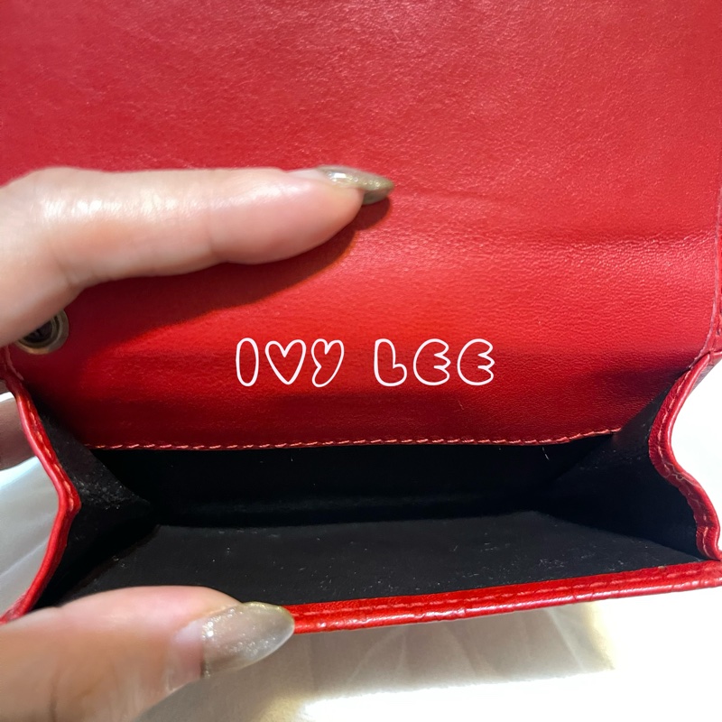 GUCCI （已售出）魅力紅色GG壓紋短夾 小皮夾282579 二手精品-4