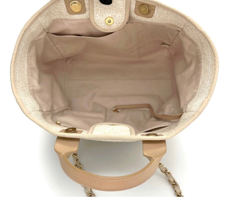 Chanel米色海灘包-5