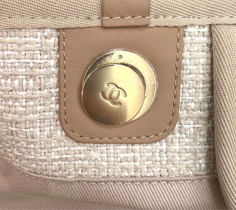 Chanel米色海灘包-7