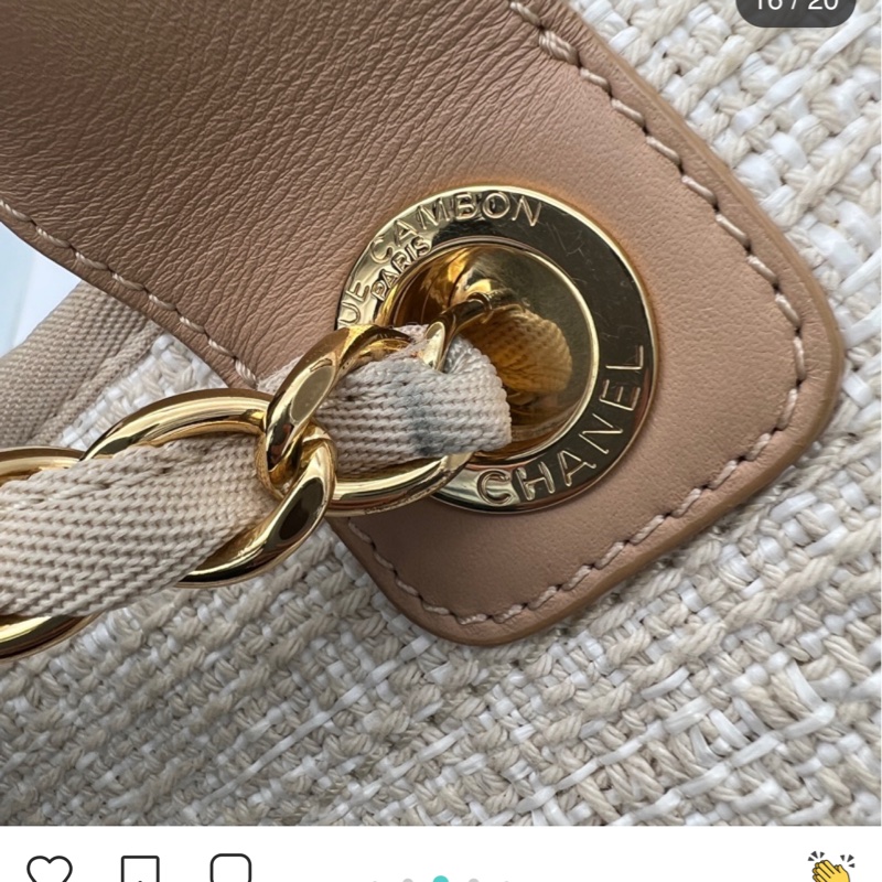 Chanel米色海灘包-12
