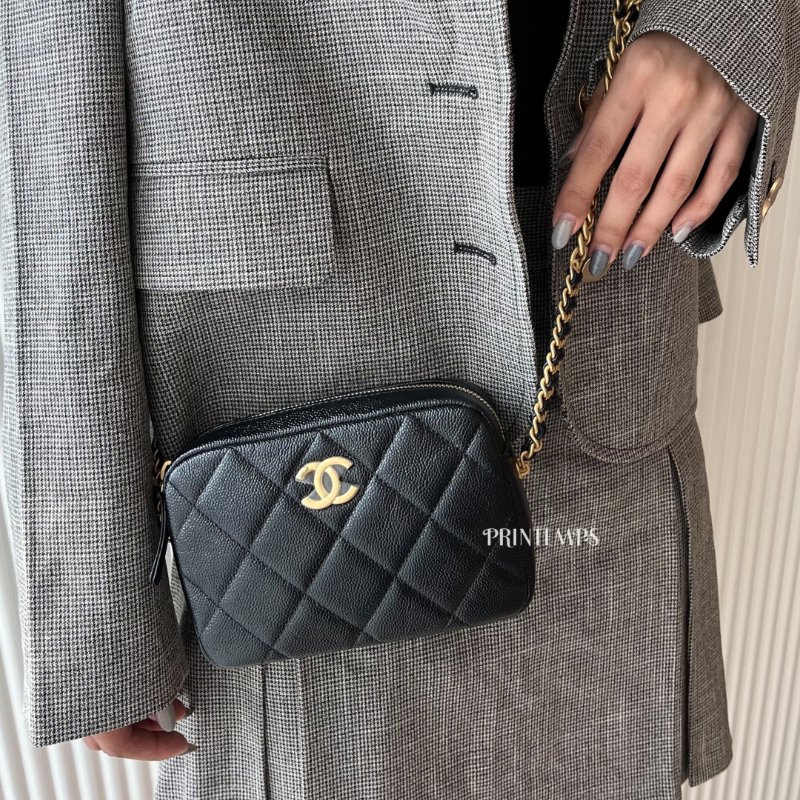 ｜CHANEL｜拼接雙鍊相機包-1