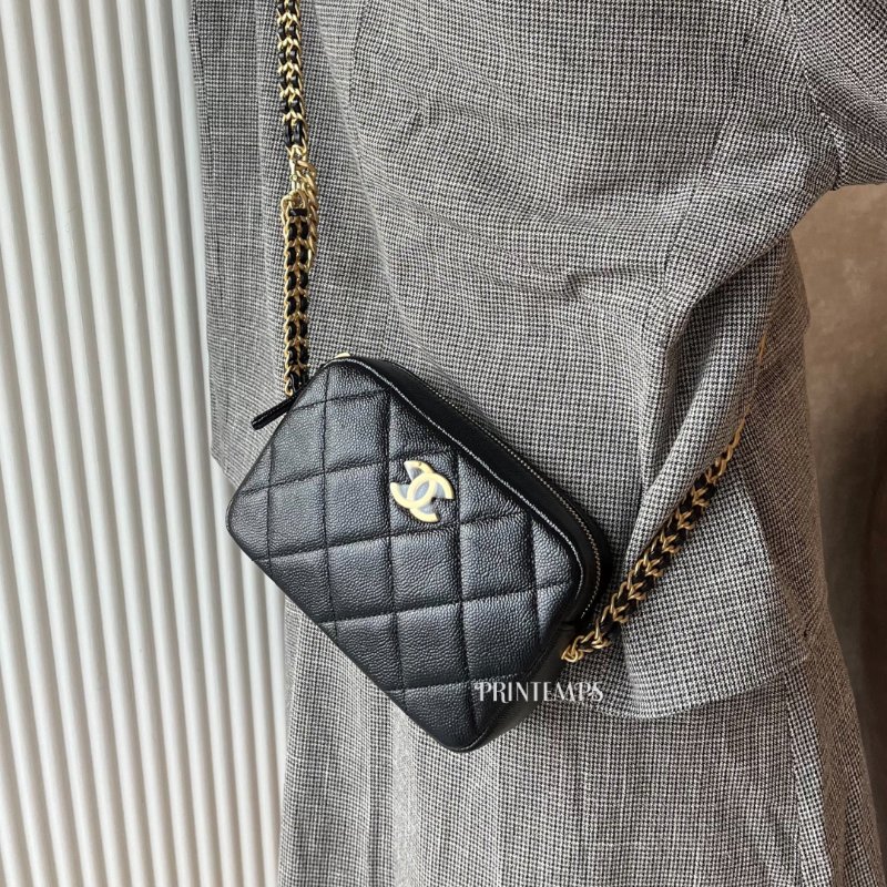 ｜CHANEL｜拼接雙鍊相機包-3