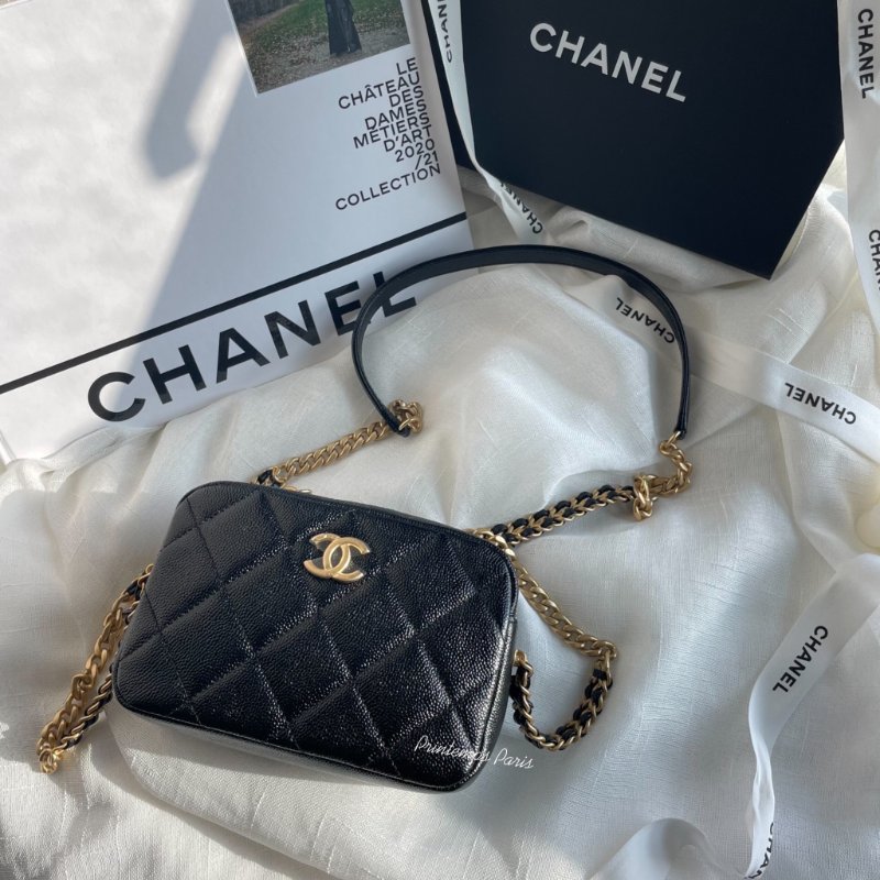 ｜CHANEL｜拼接雙鍊相機包-4