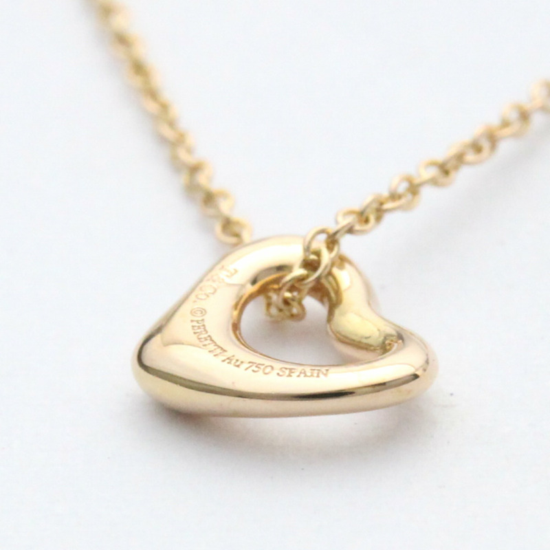 【日本直送】拋光 TIFFANY Open Heart Mini by Elsa Peretti 18K 玫瑰金項鍊 BF558008-4