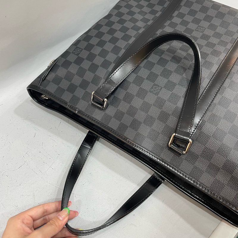 Louis Vuitton N41259黑棋盤格手提斜背公事包Taodao PM-11