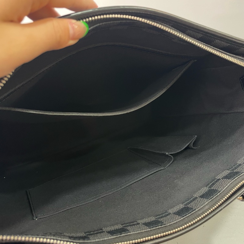 Louis Vuitton N41259黑棋盤格手提斜背公事包Taodao PM-13