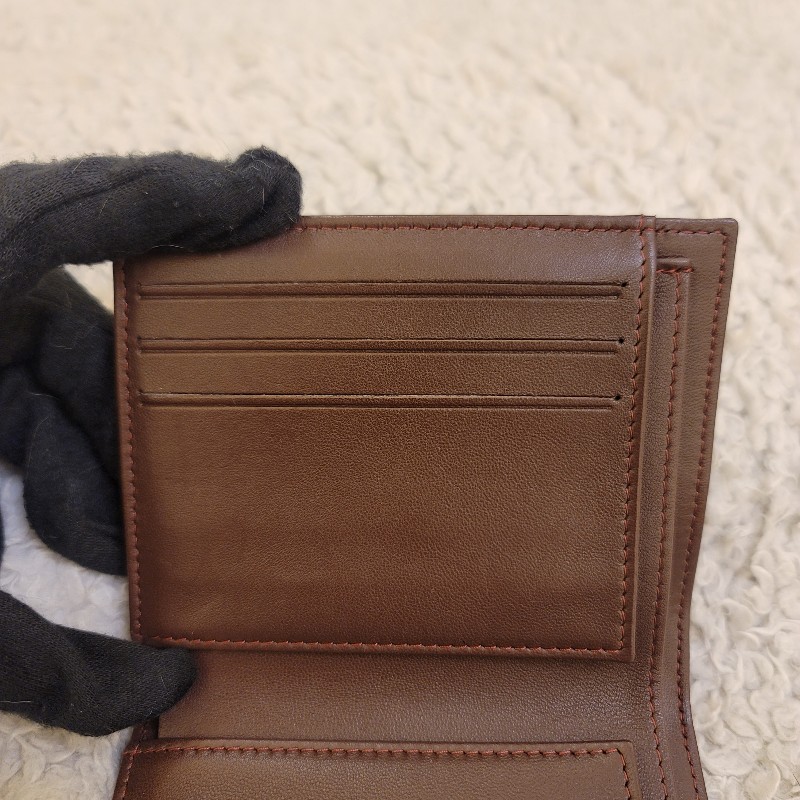 Chanel 香奈兒 黑銀羊皮三折錢包 短夾-6