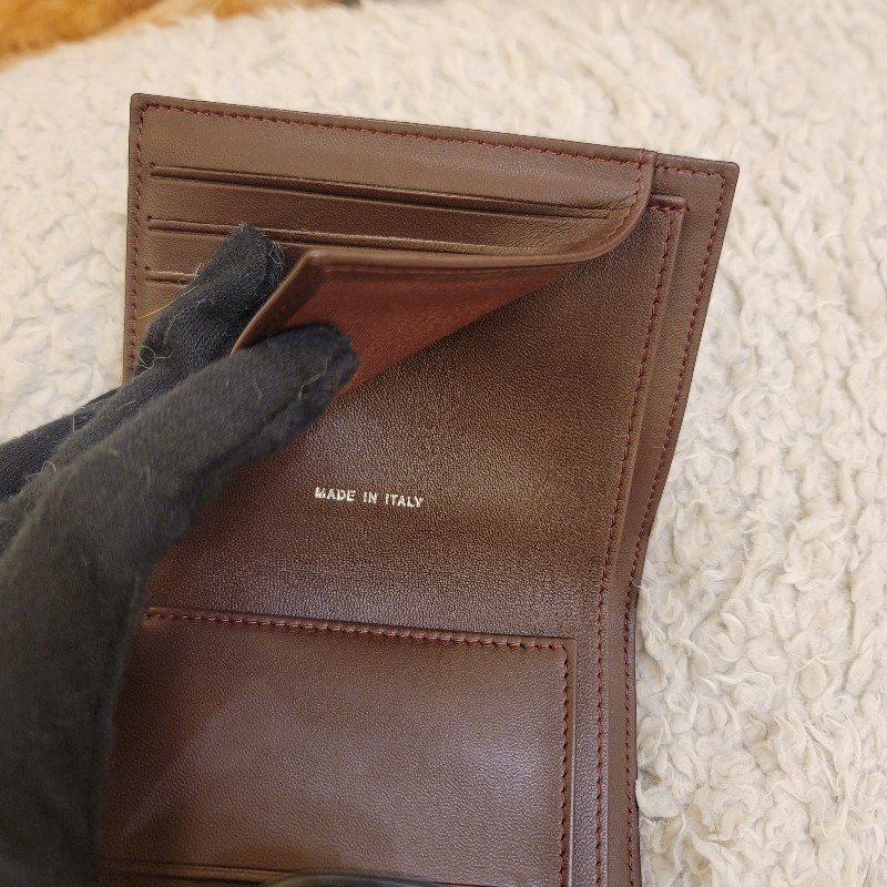 Chanel 香奈兒 黑銀羊皮三折錢包 短夾-7