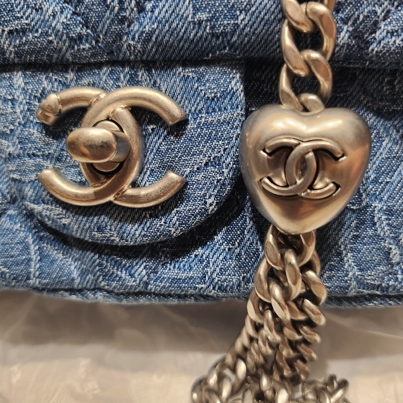 CHANEL 23P 玫瑰牛仔愛心調節方胖-降價了-1
