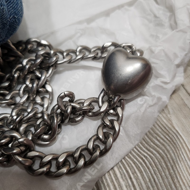 CHANEL 23P 玫瑰牛仔愛心調節方胖-降價了-8