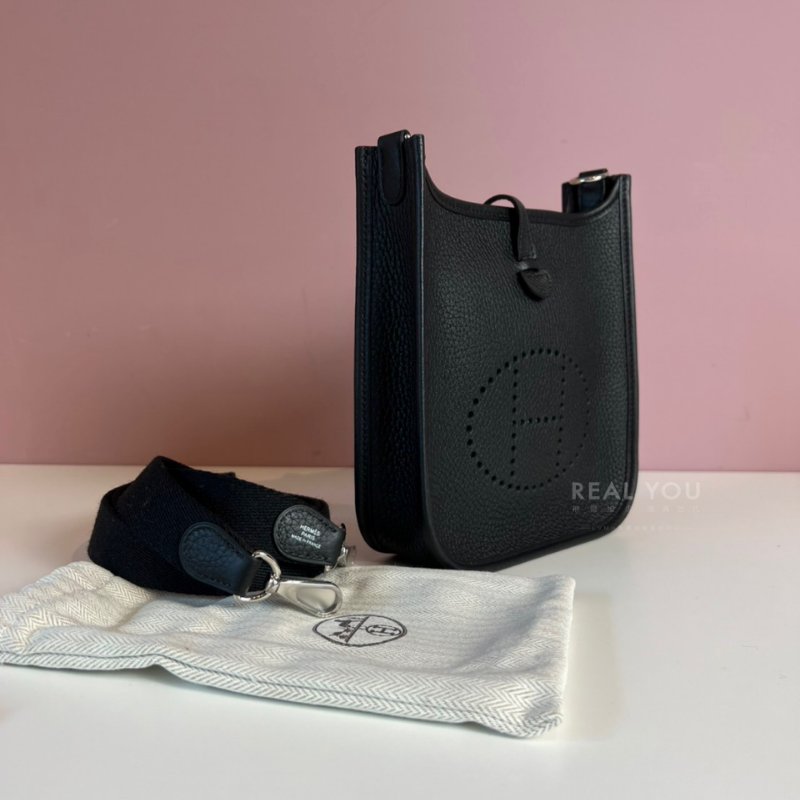 HERMES Mini evelyne - 黑銀-1