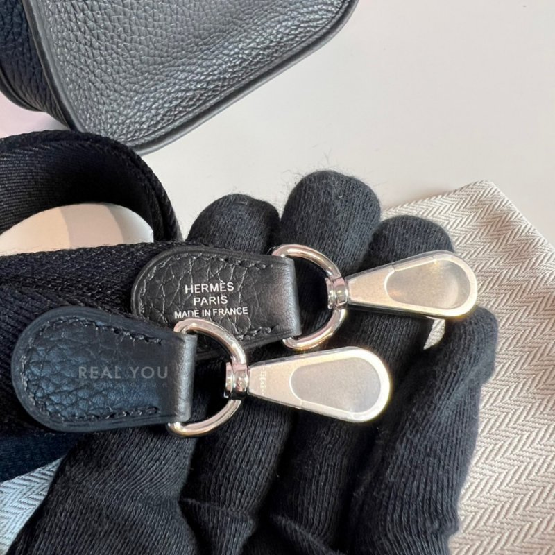 HERMES Mini evelyne - 黑銀-3