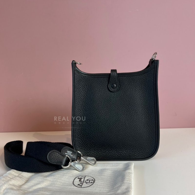 HERMES Mini evelyne - 黑銀-4