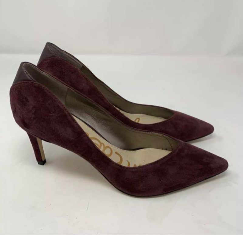 Sam Edelman 性感葡萄紅紫尖頭細根高跟鞋 9號-2