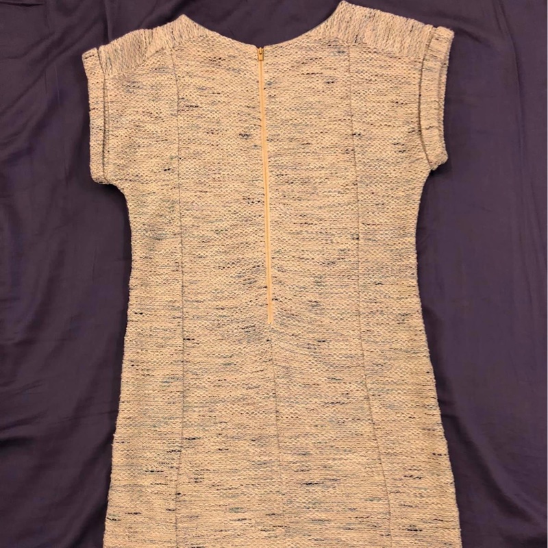 Chloe 水藍毛呢洋裝-1