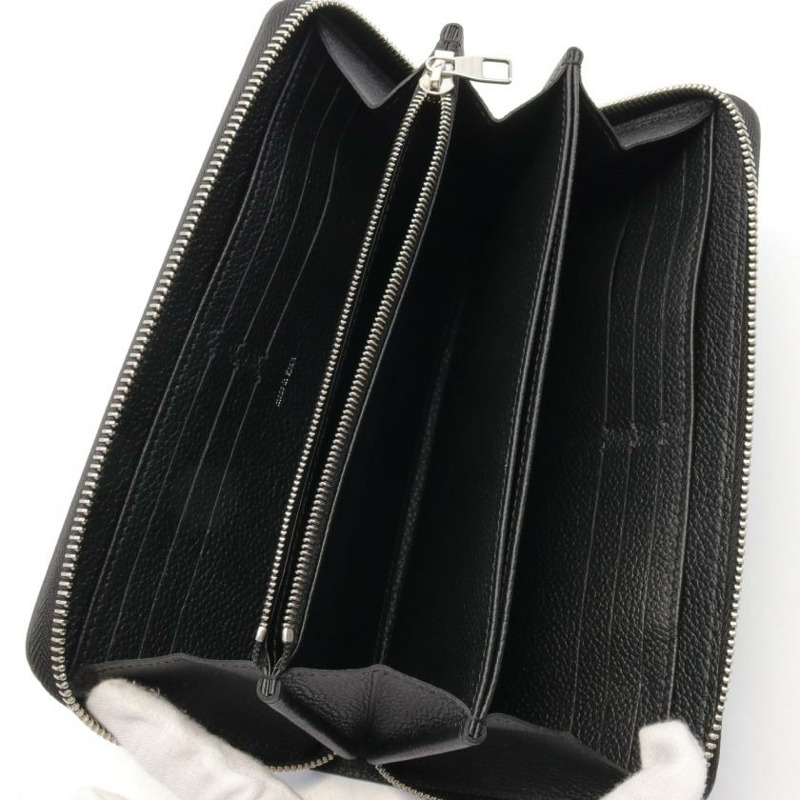 【日本直送】中古LOUIS VUITTON[A]LV × YK 圓角拉鍊長款真皮錢包 黑色 白色-2