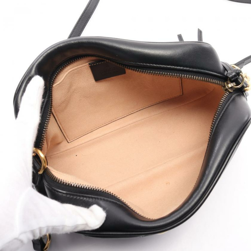 【日本直送】中古GUCCI[B]GG Marmont 鏈條真皮肩包 黑色-2