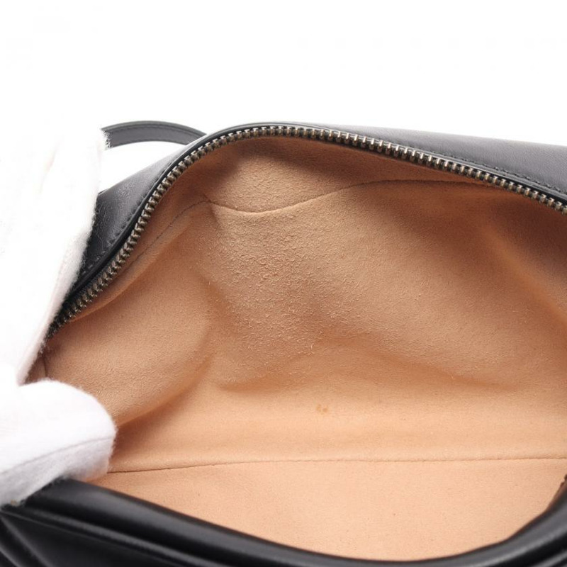 【日本直送】中古GUCCI[B]GG Marmont 鏈條真皮肩包 黑色-8