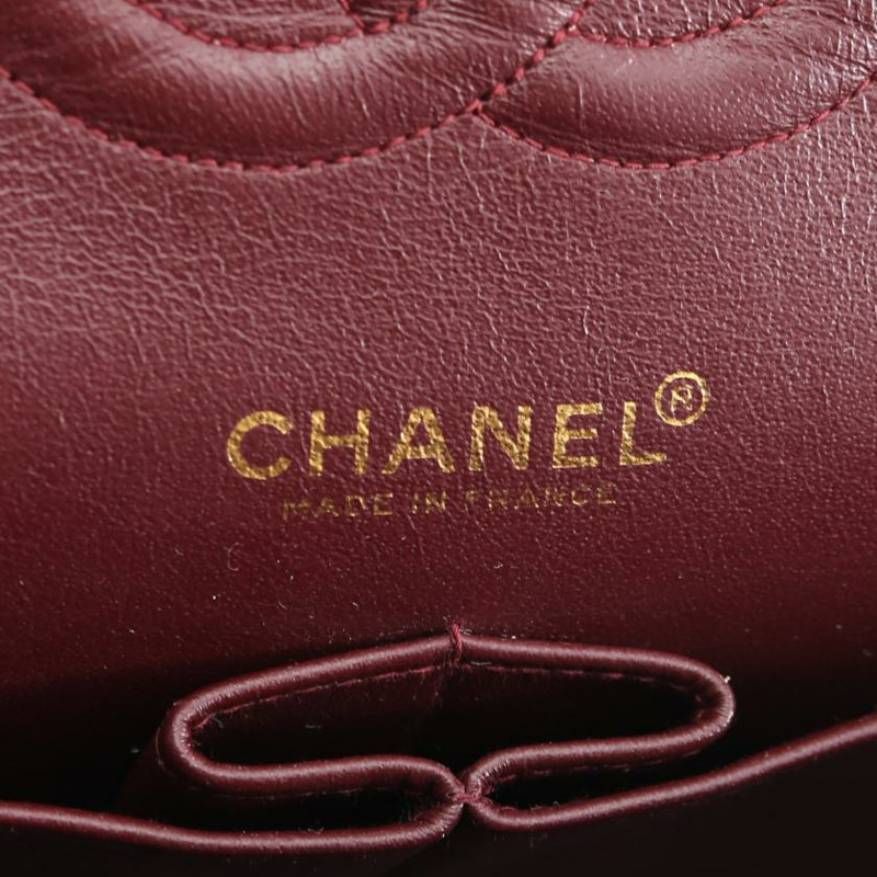 【日本直送】中古CHANEL[B]CF 菱格紋 雙翻蓋 雙鏈條肩包 小羊皮 黑色 金色五金-3