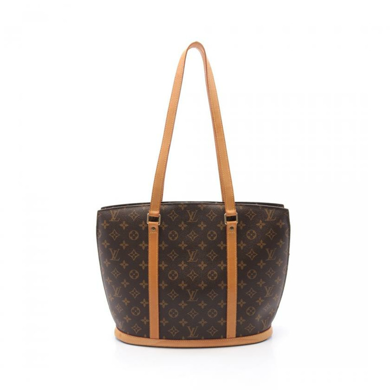 【日本直送】中古LOUIS VUITTON[B]Babylone 老花肩包 PVC 真皮 棕色-0