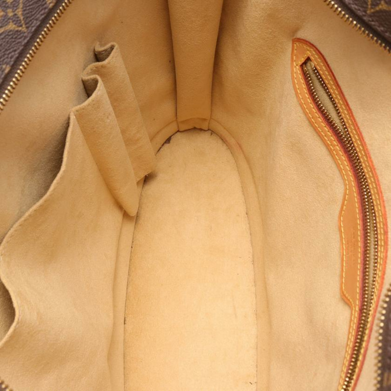 【日本直送】中古LOUIS VUITTON[B]Babylone 老花肩包 PVC 真皮 棕色-4