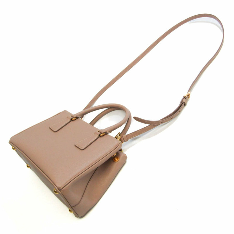 【日本直送】Prada Galleria 1BA896 女士 Saffiano Lux 手提包,單肩包米色粉色-1