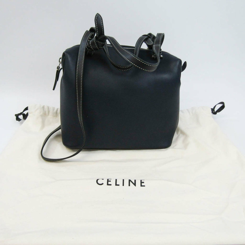 日本直送】Celine Soft Cube 181613AZJ 女士皮革手提包，單肩包深海軍