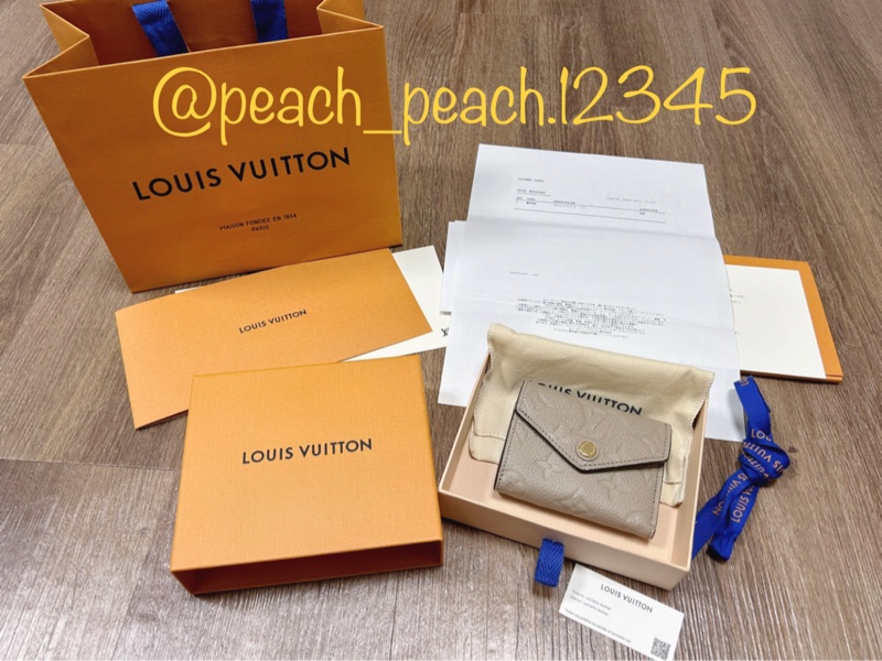 限定買家下單［全新］ LV zoe 奶茶色 （斑鳩灰色） 全牛皮 短夾 海外限定販售色-2