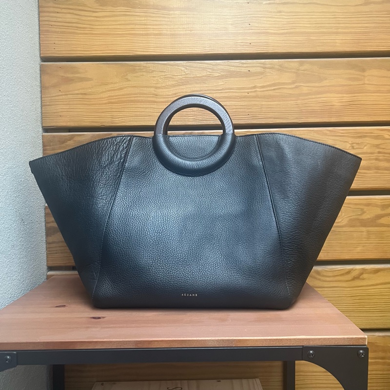 法國 Sezane 托特包 大包 三用包 真皮 義大利製-0