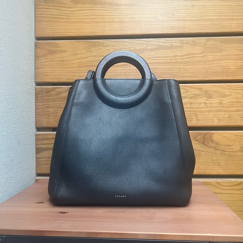法國 Sezane 托特包 大包 三用包 真皮 義大利製-1