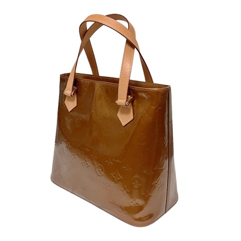 🍒LOUIS VUITTON MINIGRAM VERNIS咖啡銅漆皮包 2F230401-1