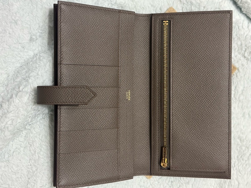 HERMÈS Bearn 金釦 長夾-1