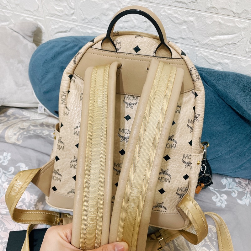 mcm 絕版鑲鑽後背包-9