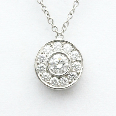 拋光 TIFFANY Circlet 鑽石項鍊鉑金吊墜 BF558719
