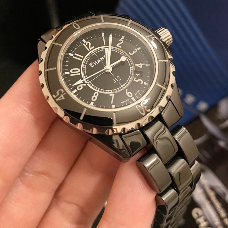 保證專櫃真品❤️附保固❤️95成新 Chanel 香奈兒 J12 黑色 33mm-2
