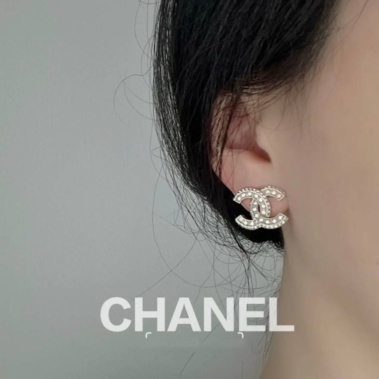 CHANEL 經典雙C滿鑽耳釘✨                                                      【戴上它妳只會更美😍】-2
