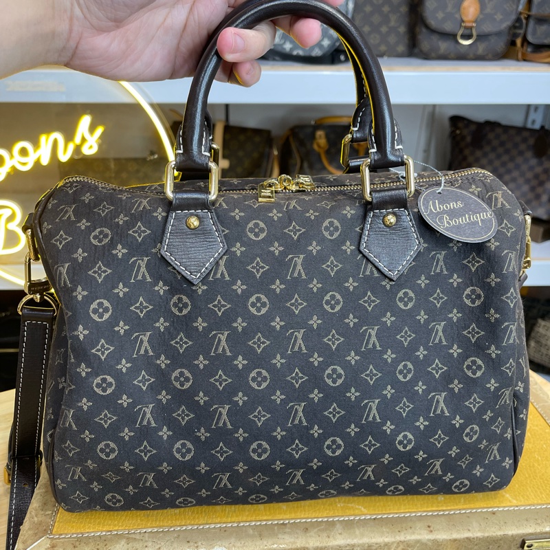 Louis Vuitton MINI老花帆布 speedy 30cm背帶款⚜️稀有貨色-9