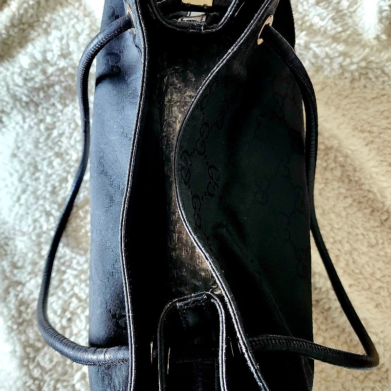 Gucci 黑尼龍托特包 肩背包 手提包-2