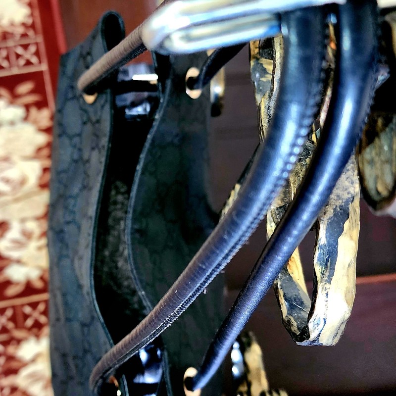 Gucci 黑尼龍托特包 肩背包 手提包-5