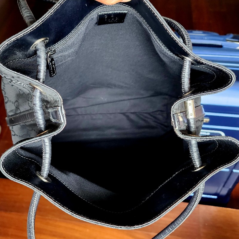 Gucci 黑尼龍托特包 肩背包 手提包-6