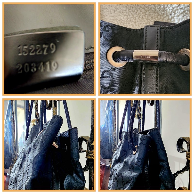 Gucci 黑尼龍托特包 肩背包 手提包-8