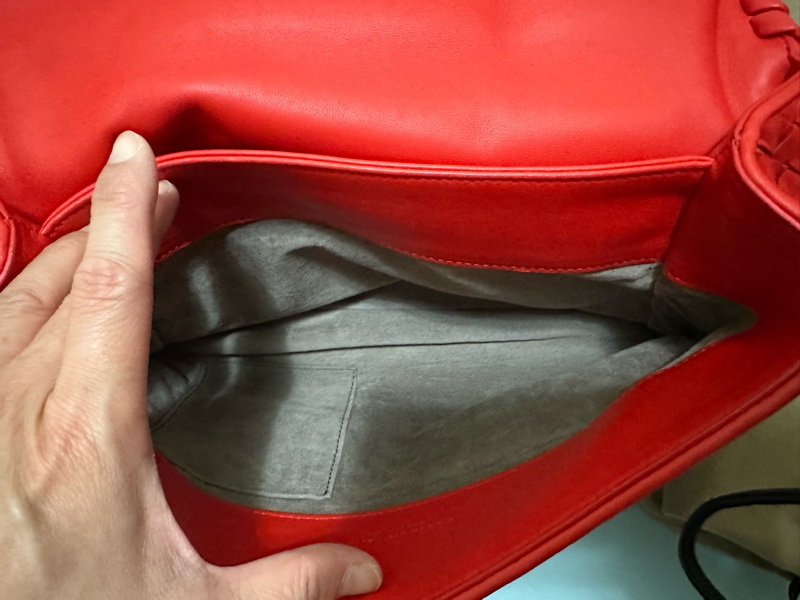 BOTTEGA VENETA BV 紅色 雙鍊包 （細編織）-7