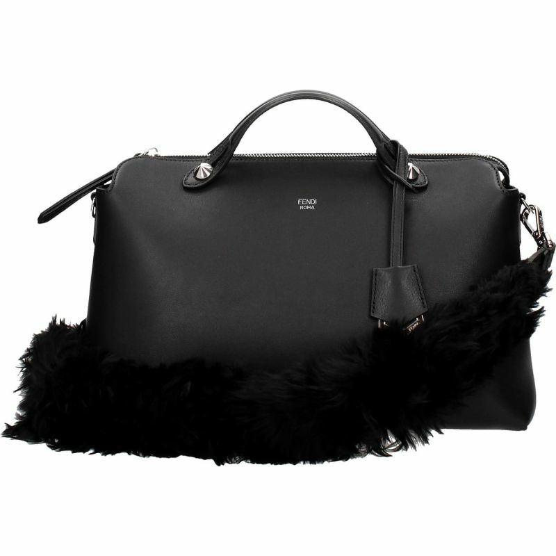 【義大利直送】全新品 Fendi 肩帶女士羊駝毛黑色-2