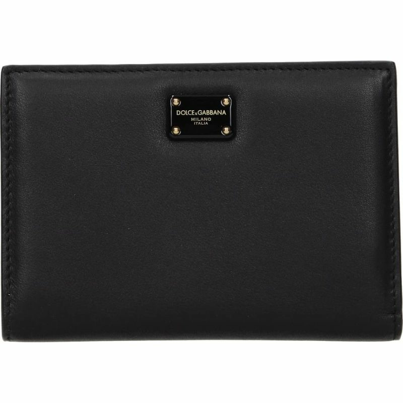【義大利直送】全新品 Dolce&gabbana 錢包女士皮革黑色-0