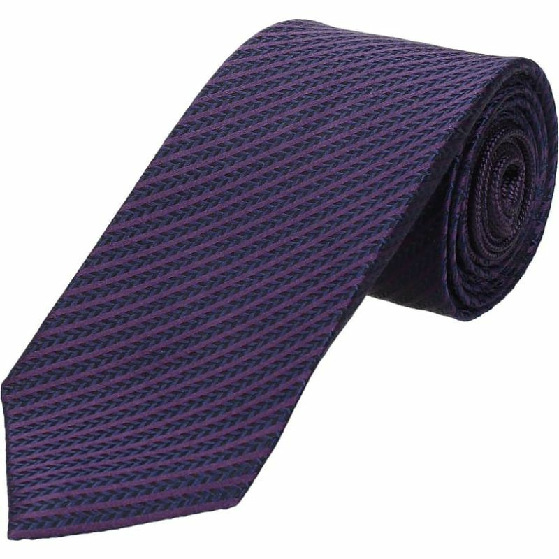 【義大利直送】全新品 Zegna 男士真絲紫藍色領帶-1