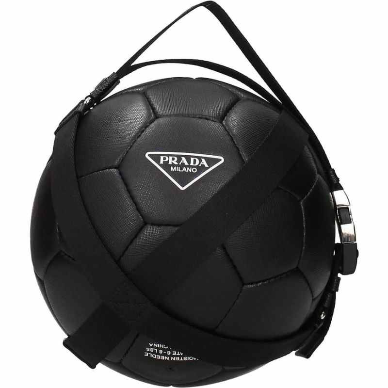 【義大利直送】全新品 Prada 禮品創意足球男士皮革黑色-0